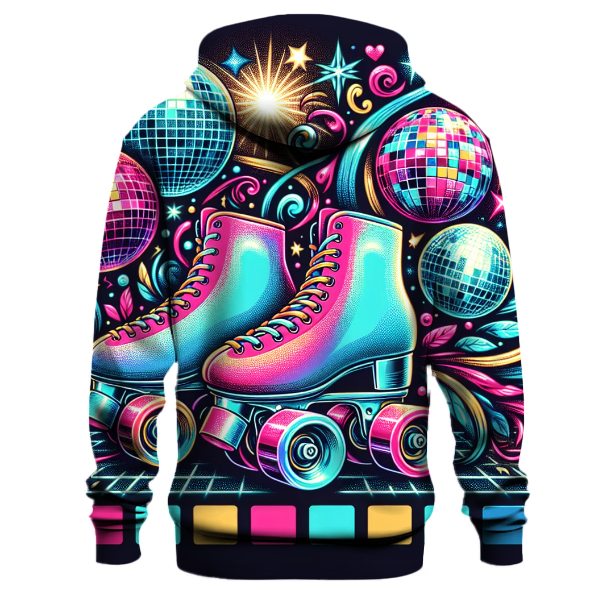 Vibrant 80s Roller Rink Hoodie