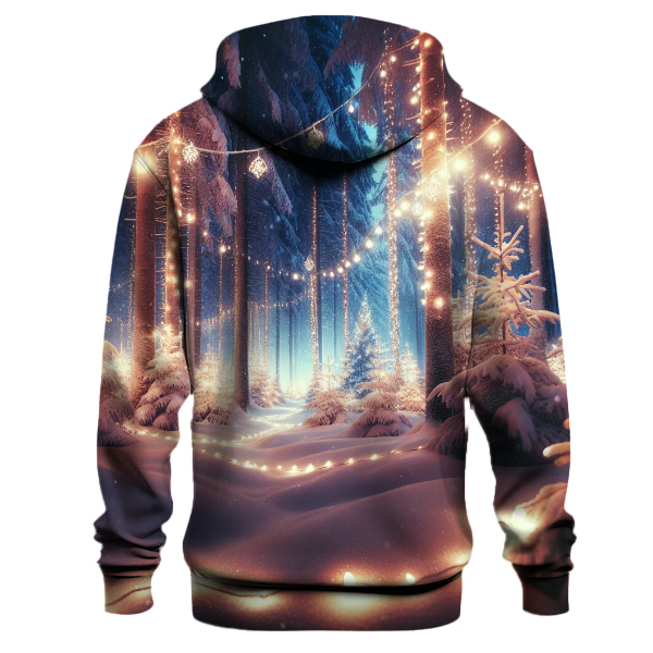 Festive Fairy Lights Forest Hoodie