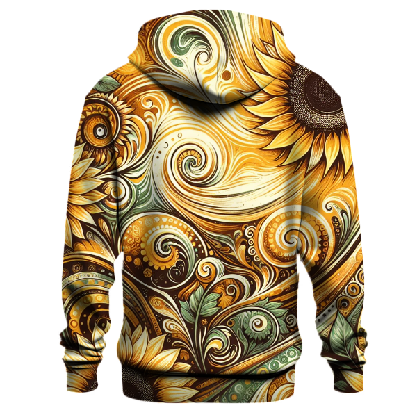 Sunflower Field Tie-dye Hoodie