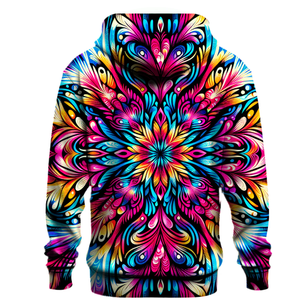 Neon Splash Tie-Dye Design Hoodie
