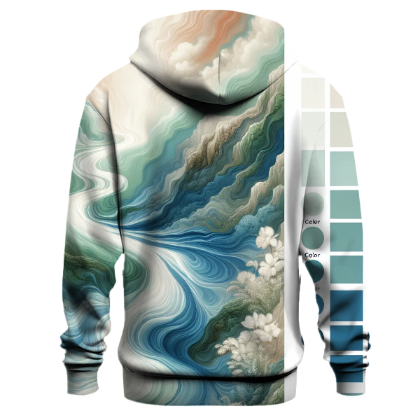 Cascading Waterfall Tie-dye Design Hoodie