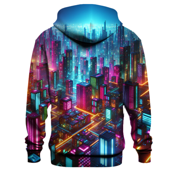 Retro Neon Dystopia Hoodie