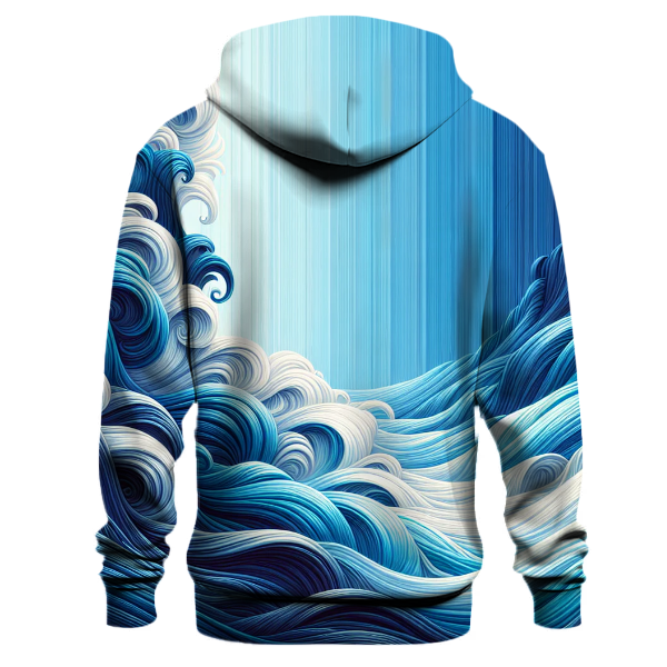 Cobalt Wave Splash Hoodie