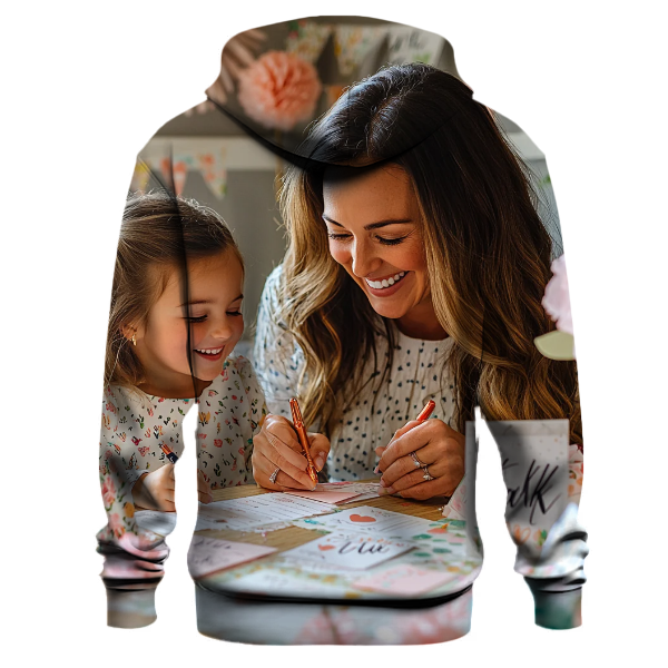 A Day of Gratitude Writing Thank You Notes Together Hoodie