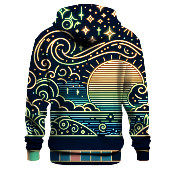 Cosmic Synth Sunset Hoodie