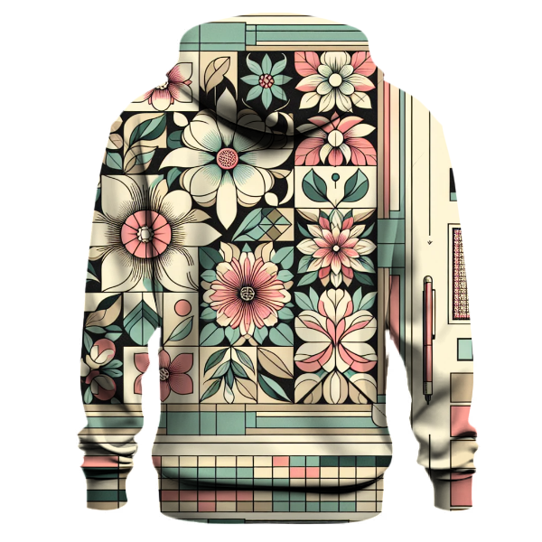 Charming Geometric Floral Hoodie