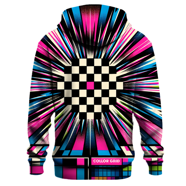 Technicolor Chessboard Hoodie
