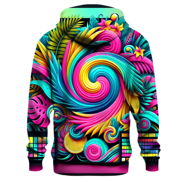 Funky Neon Paradise Hoodie