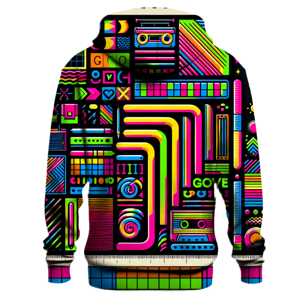 Neon Groove Patterns Hoodie