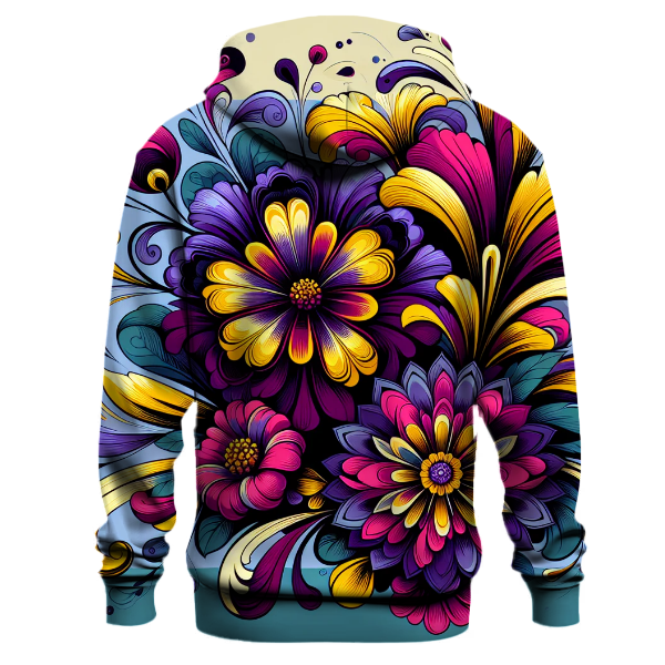 Flower Power Burst Design Hoodie