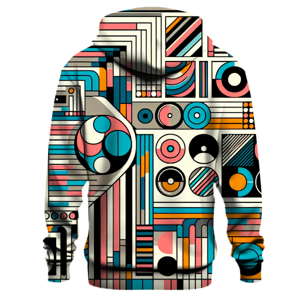 Retro Stripes and Circles Hoodie