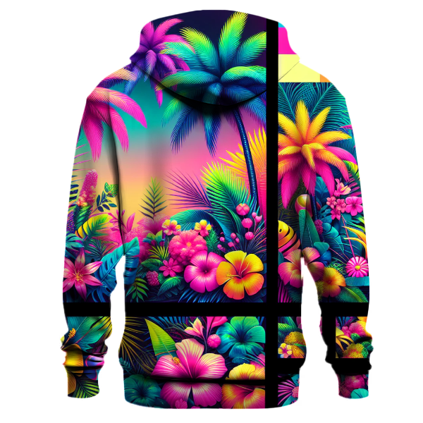 Neon Tropical Escape Hoodie