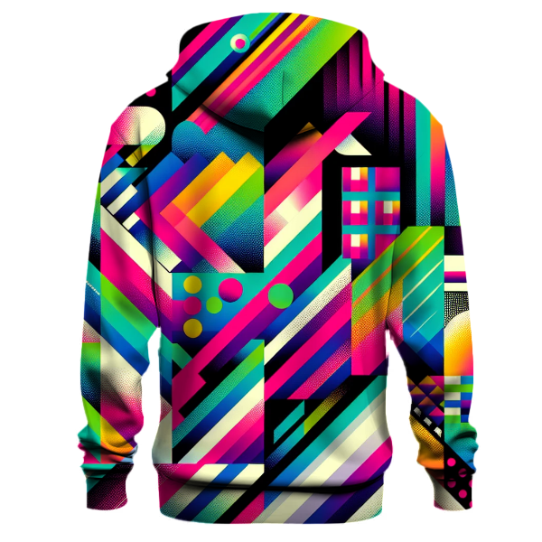 Funky 80s Print Hoodie