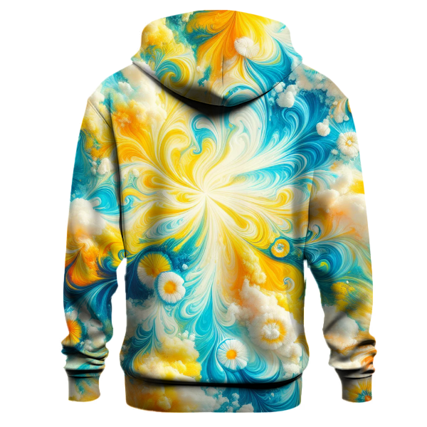 Bright Summer Sky Tie-Dye Design Hoodie