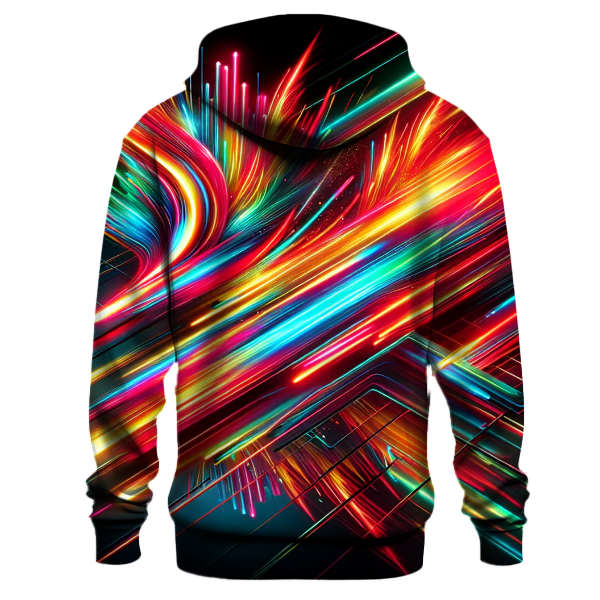 Retro Vibrant Velocity Hoodie