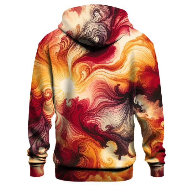 Crimson Sunset Vibes Hoodie