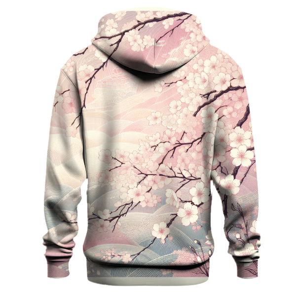 Cherry Blossom Cascade Tie-Dye Design Hoodie