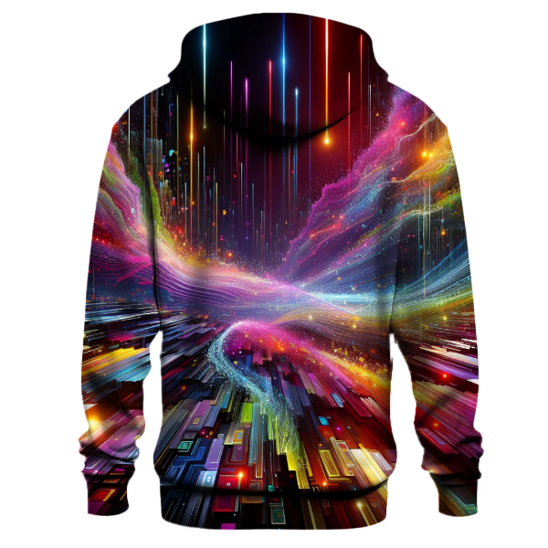 Neon Data Flow Hoodie