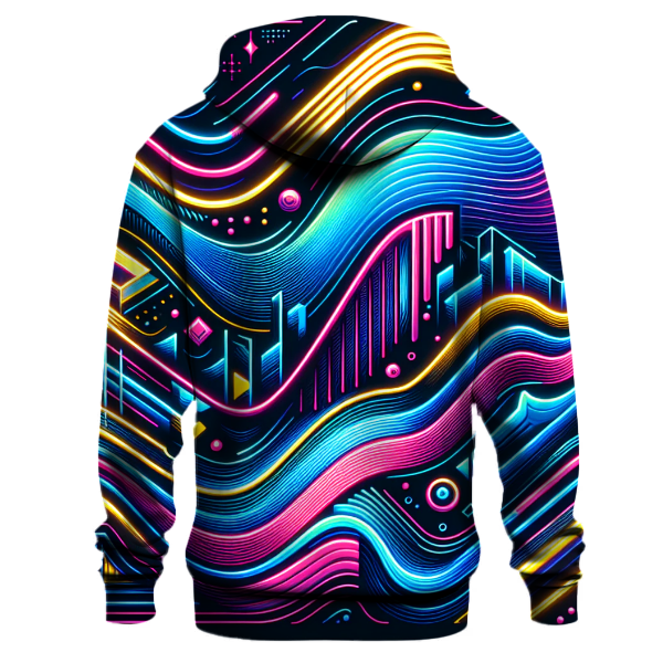 Retro Futurism Waves Hoodie