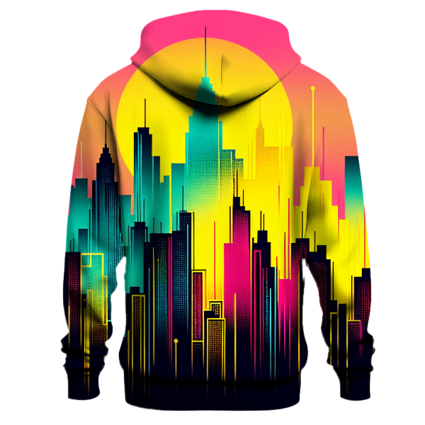 Electric Cityscape Design Hoodie