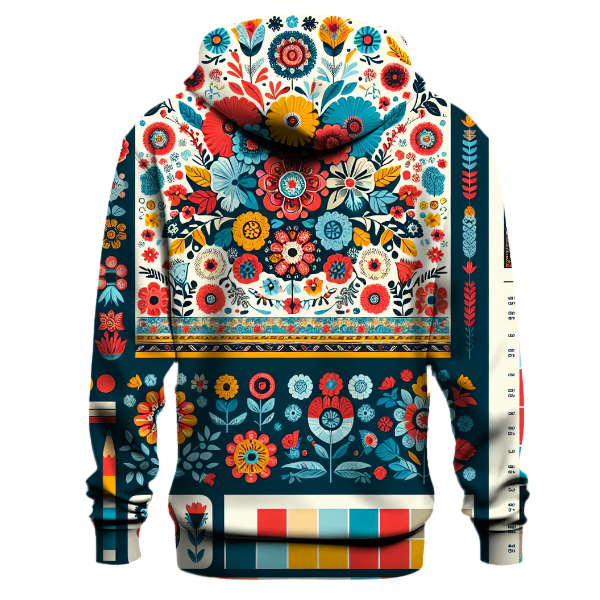 Charming Folk Art Floral Hoodie