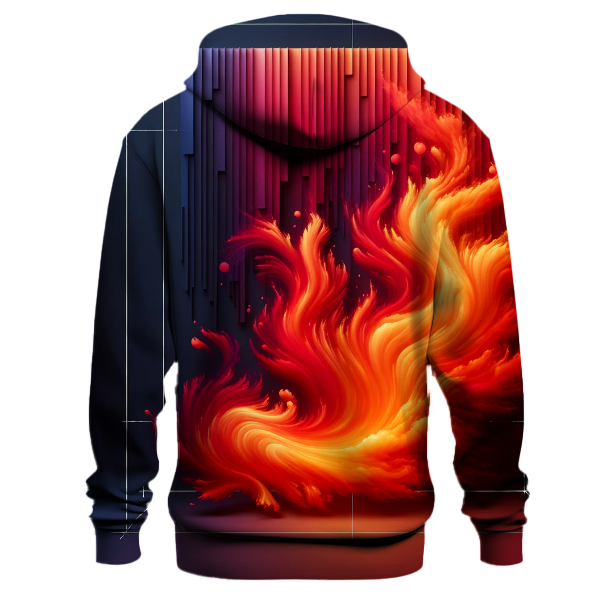 Fiery Passion Gradient Design Hoodie