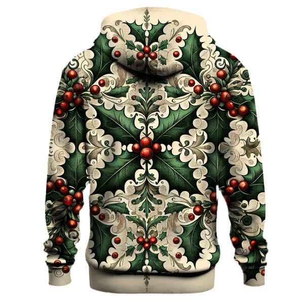 Festive Holly Jolly Pattern Hoodie