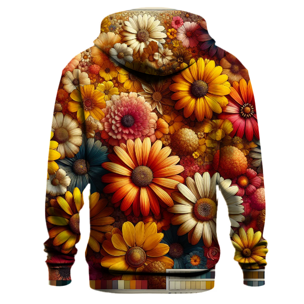 Funky 70s Floral Collage Hoodie