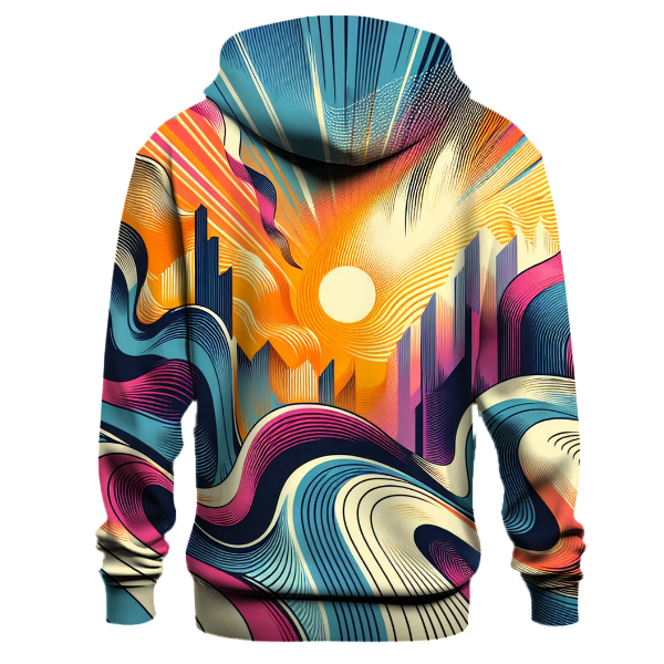 Retro Wave Design Hoodie