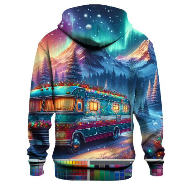 Retro Christmas RV Road Trip Hoodie