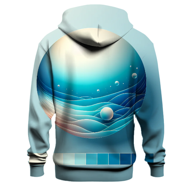 Serenity Blue to White Gradient Hoodie