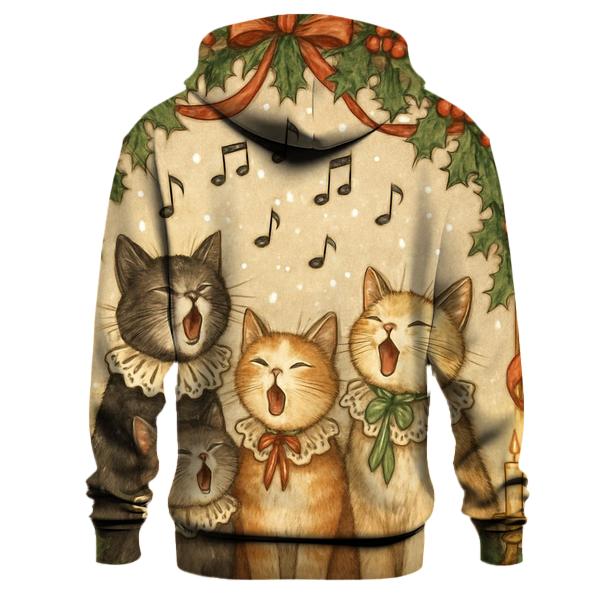 Christmas Carol Cat Choir Hoodie