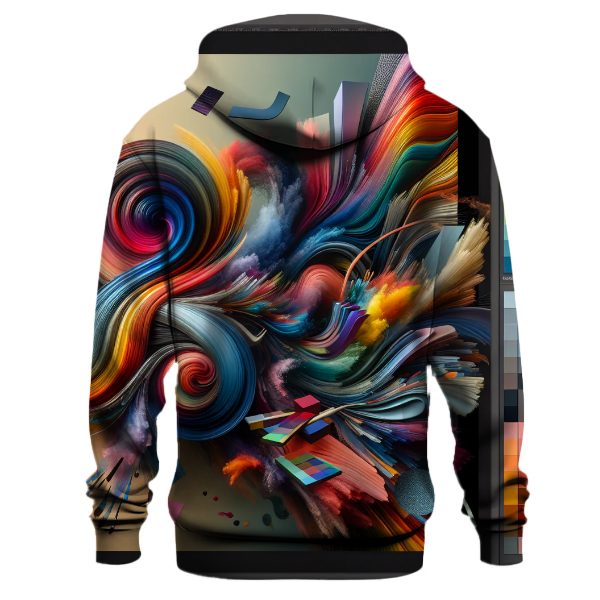 Energetic Abstract Color Burst Hoodie
