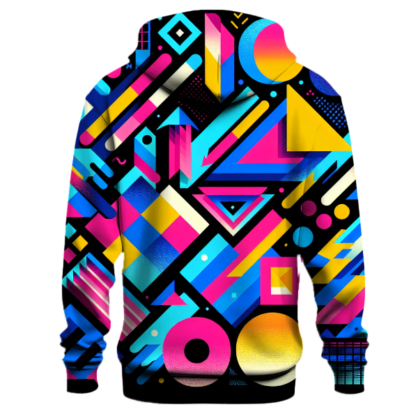 Geometric Neon Patterns Hoodie