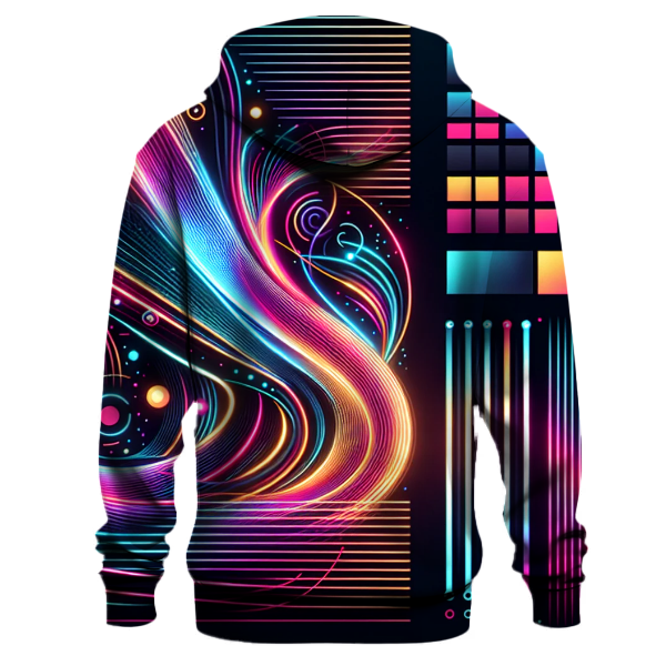 Glowing Neon Lines Hoodie