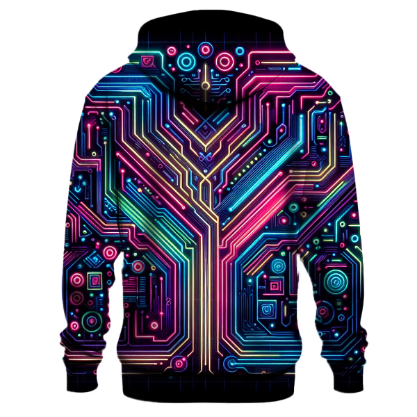Synthwave Circuit Design Hoodie