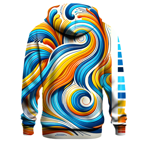 Retro Color Waves Hoodie