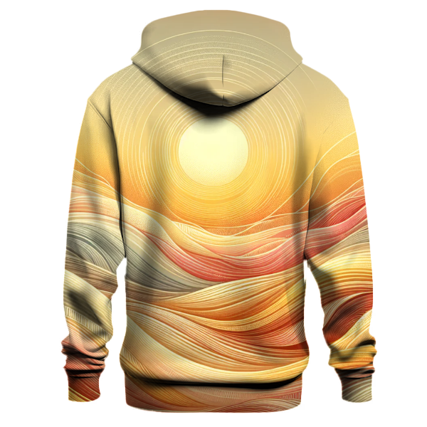 Golden Sunrise Tie-Dye Design Hoodie
