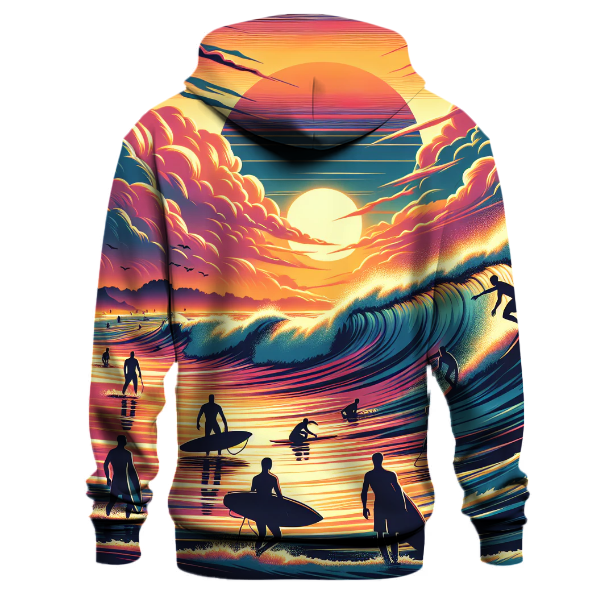 Surfing Sunset Waves Hoodie