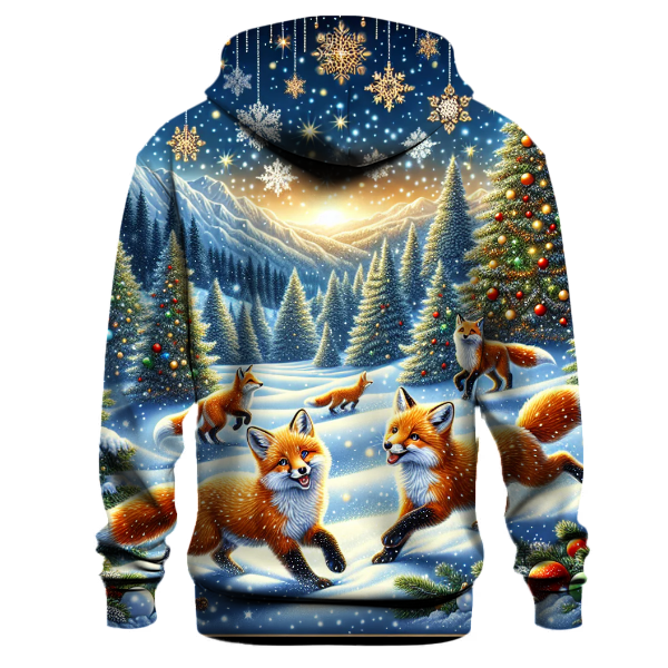 Festive Foxes in the Snow Hoodie