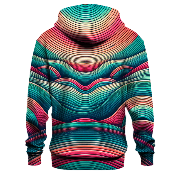 Neon Ripple Reflections Hoodie