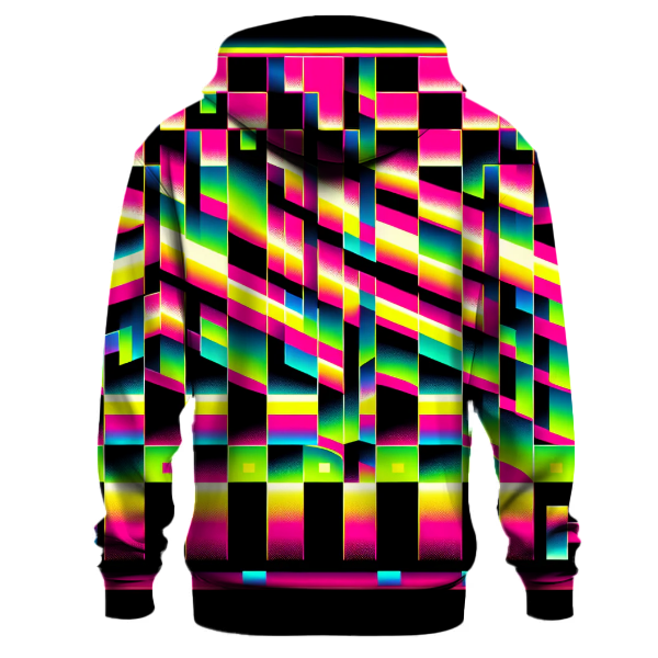 Neon Retro Checkerboard Hoodie