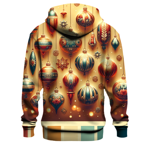 Merry and Bright Vintage Ornaments Hoodie