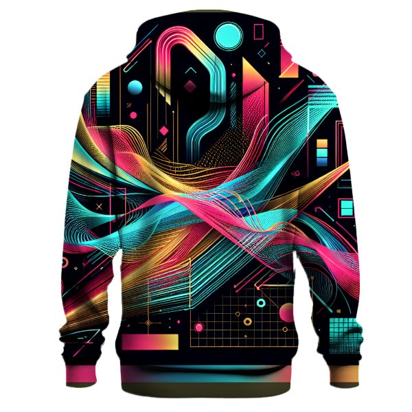 Neon Rhythm Grid Hoodie