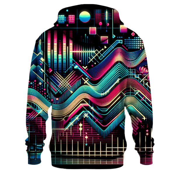 Retro Synth Grid Hoodie