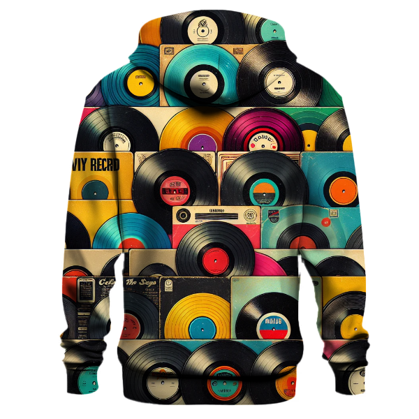 Nostalgic Vinyl Record Collection Hoodie