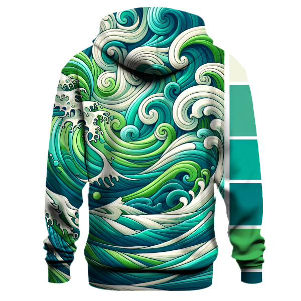 Emerald Ocean Whirl Hoodie