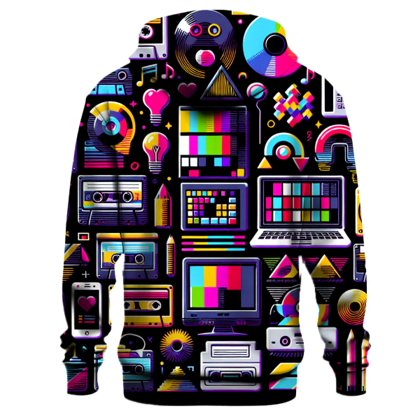 Classic 80s Tech Icons Hoodie