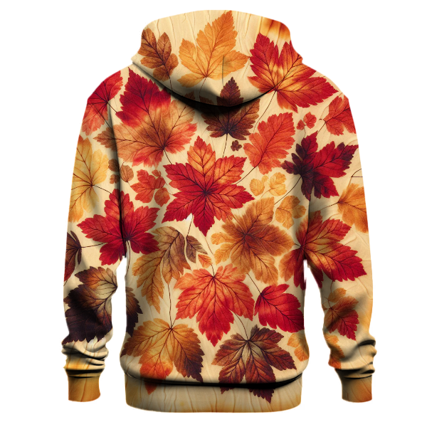 Crimson Fall Leaves Hoodie