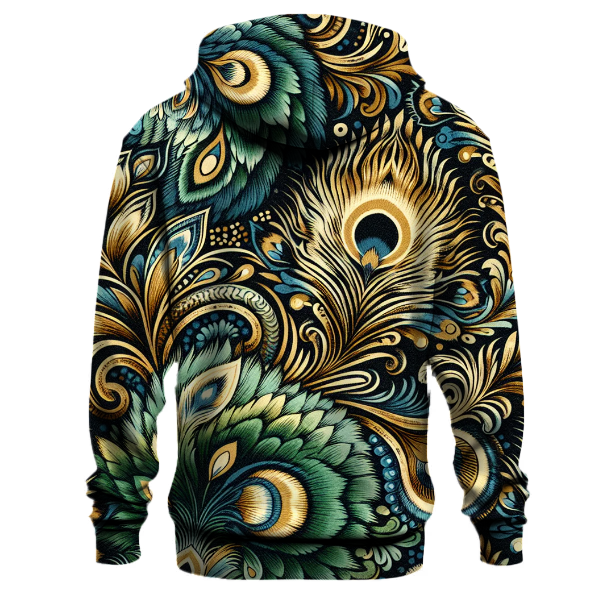Midnight Peacock Plume Hoodie